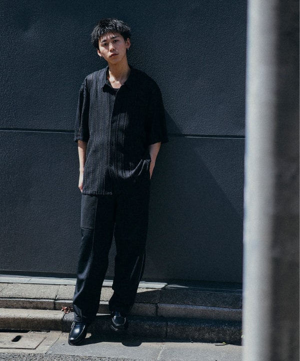 BEAMS（ビームス）メッシュ オープンカラーシャツ（シャツ