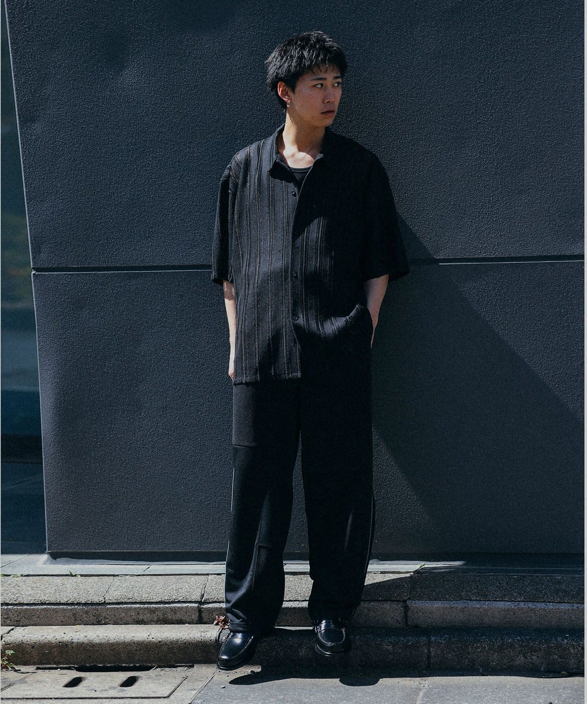 BEAMS（ビームス）メッシュ オープンカラーシャツ（シャツ