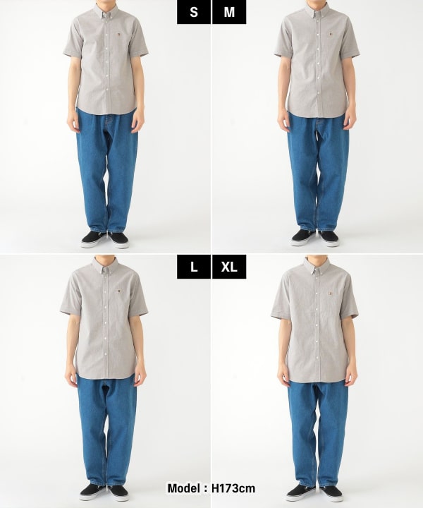 BEAMS / ストレッチ オックスフォード ワンポイント ボタン