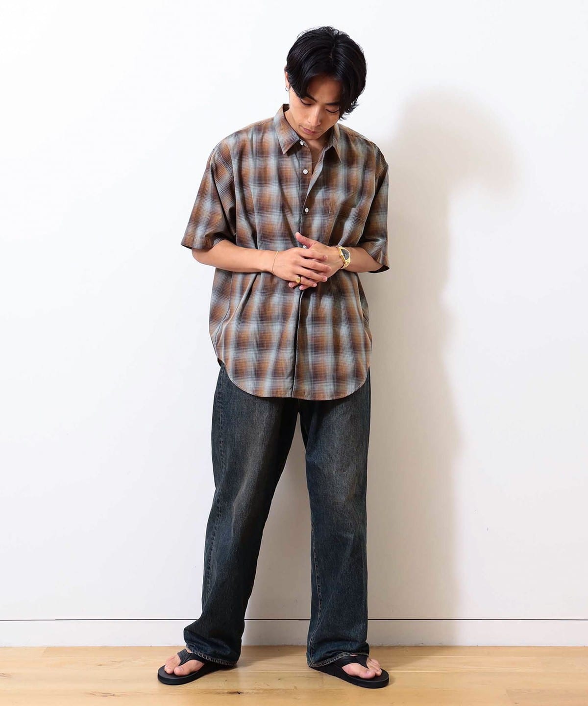 BEAMS（ビームス）オンブレーチェック イージー シャツ（シャツ