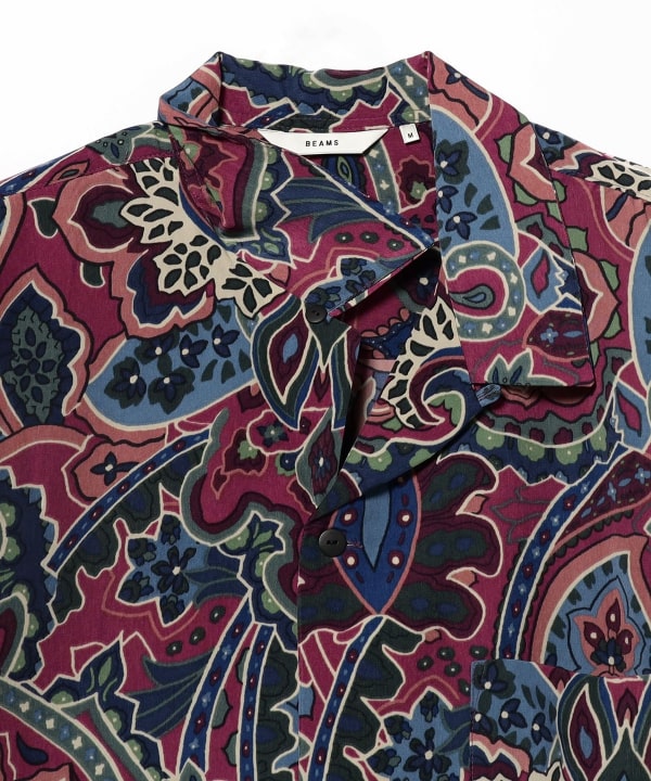 BEAMS (BEAMS) Quick-drying Printed Loose Open Collar Shirt