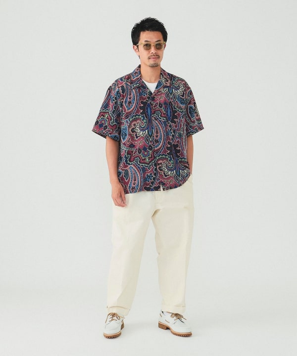 BEAMS PLUS（ビームス プラス）Open Collar Shirt Jacquard