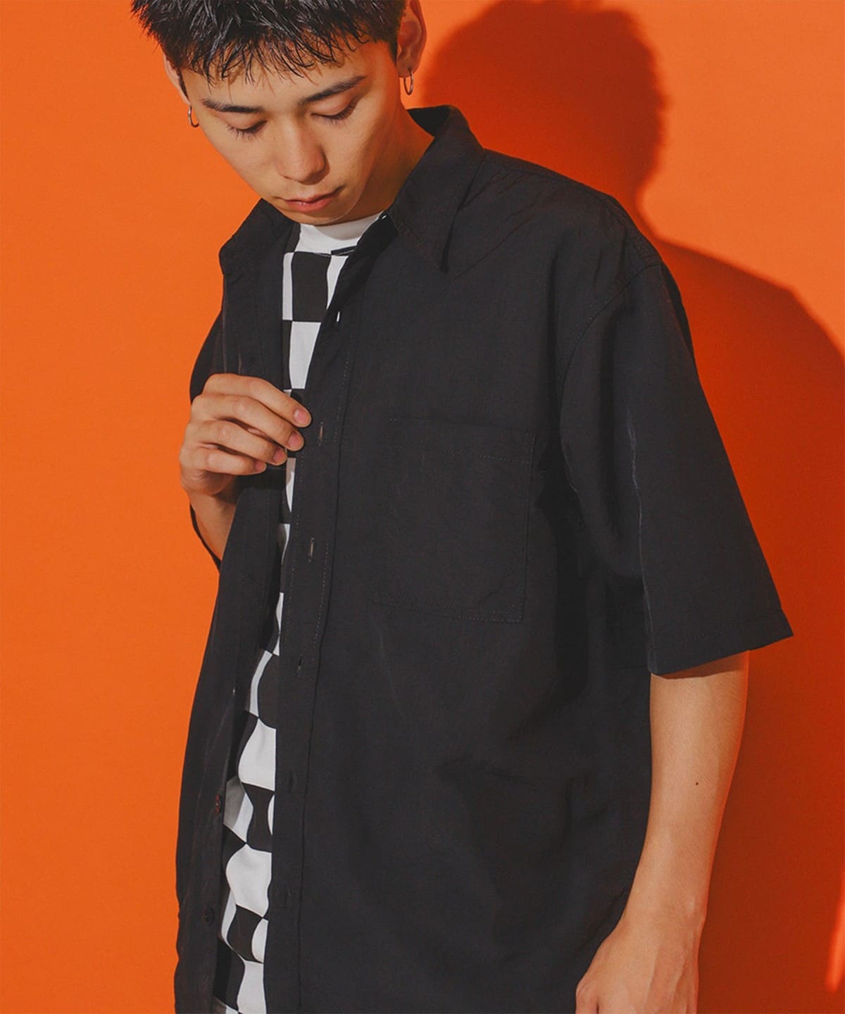 撥水 アクティブ シャツ シャツ・ブラウス MEN BLACK S 撥水 アクティブ シャツ シャツ・ブラウス MEN BLACK S