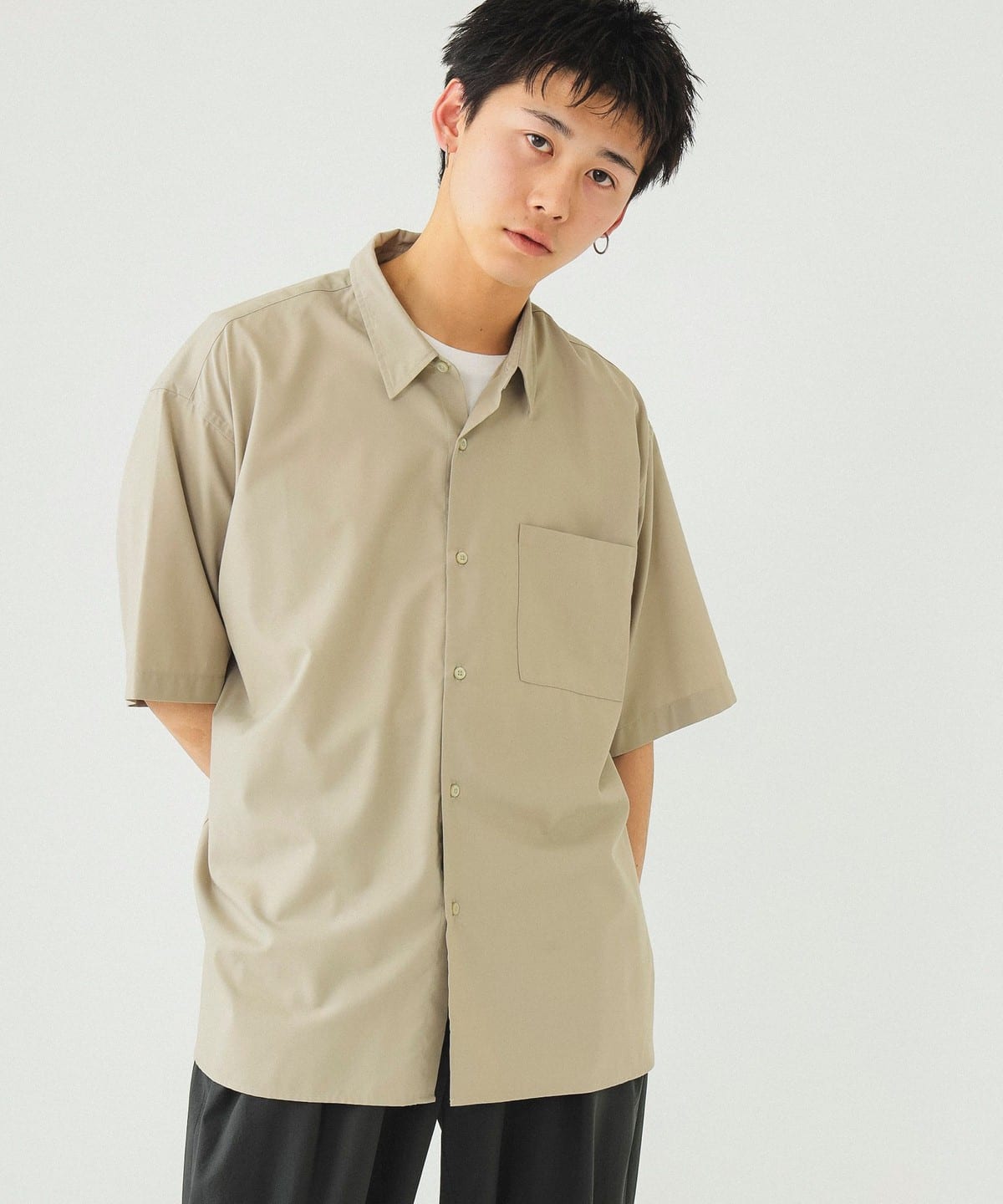 ソリッド イージー シャツ シャツ・ブラウス MEN TAUPE S ソリッド イージー シャツ シャツ・ブラウス MEN TAUPE S