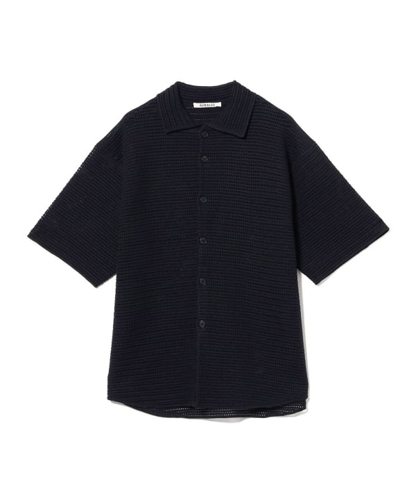 AURALEE COTTON MESH KNIT SHIRT 3