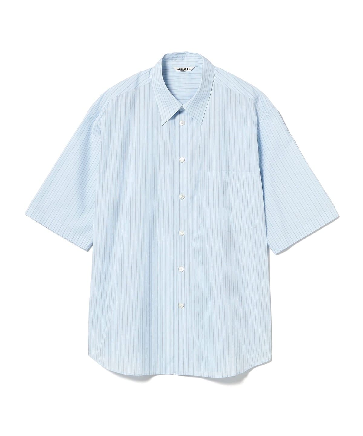 AURALEE オーラリー / SUVIN HIGH COUNT CLOTH STRIPE HALF SLEEVED SHIRT シャツ・ブラウス MEN LIGHT BLUE STRIPE 5 AURALEE オーラリー / SUVIN HIGH COUNT CLOTH STRIPE HALF SLEEVED SHIRT シャツ・ブラウス MEN LIGHT BLUE STRIPE 5