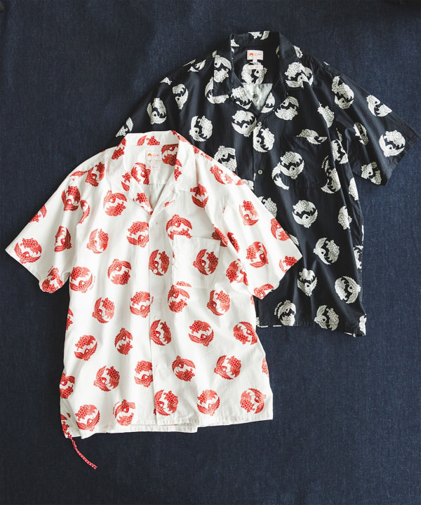 BEAMS JAPAN(ビームス ジャパン)“鶴亀” OPEN COLLAR SHIRT BEAMS JAPAN(ビームス ジャパン)“鶴亀” OPEN COLLAR SHIRT