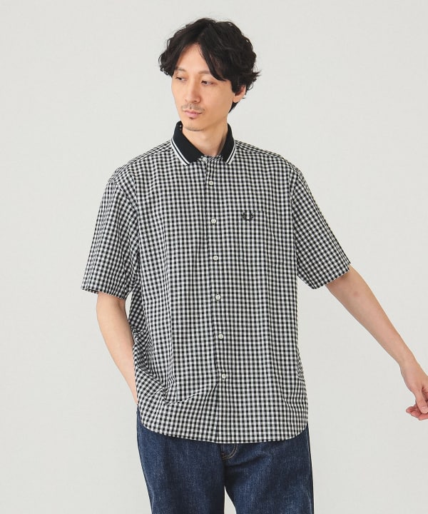 BEAMS（ビームス）【別注】FRED PERRY / RELAXED STRIPE PIQUE T