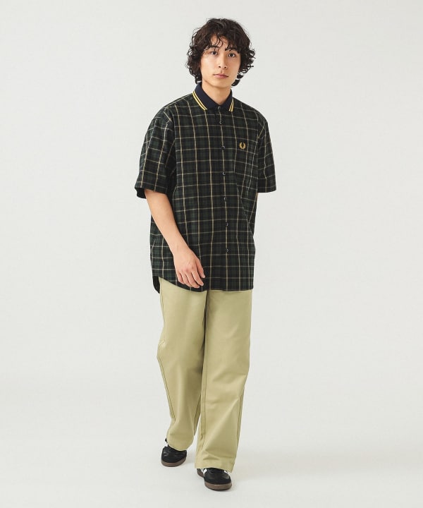 BEAMS（ビームス）【別注】FRED PERRY / タータン リブカラー