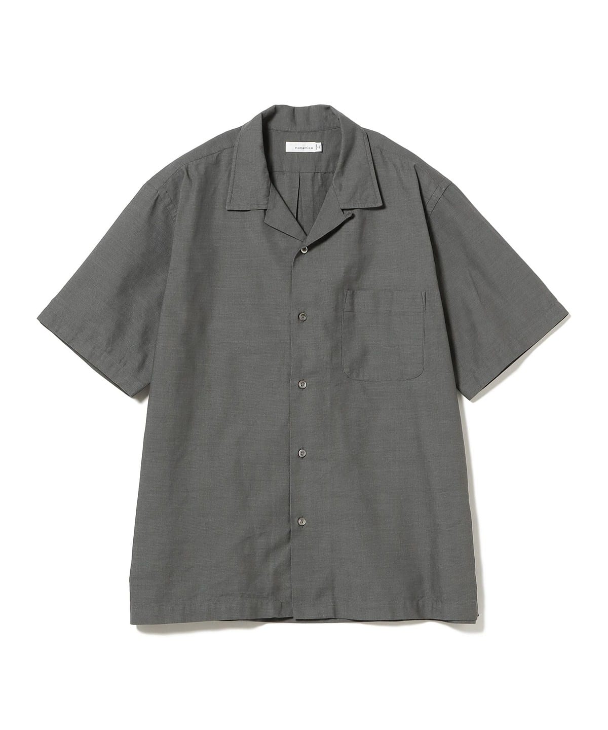 nanamica ナナミカ / Open Collar Panama S/S Shirt シャツ・ブラウス MEN Gray S nanamica ナナミカ / Open Collar Panama S/S Shirt シャツ・ブラウス MEN Gray S