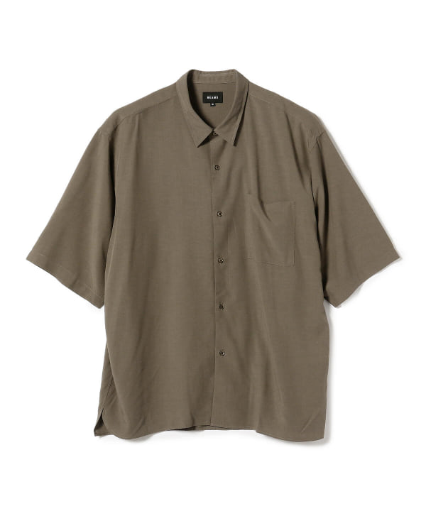 BEAMS [BEAMS] BEAMS / Solid Easy Half Sleeve Shirt (Shirt/Blouse