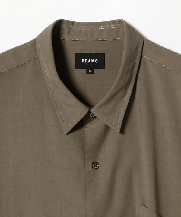 BEAMS [BEAMS] BEAMS / Solid Easy Half Sleeve Shirt (Shirt/Blouse