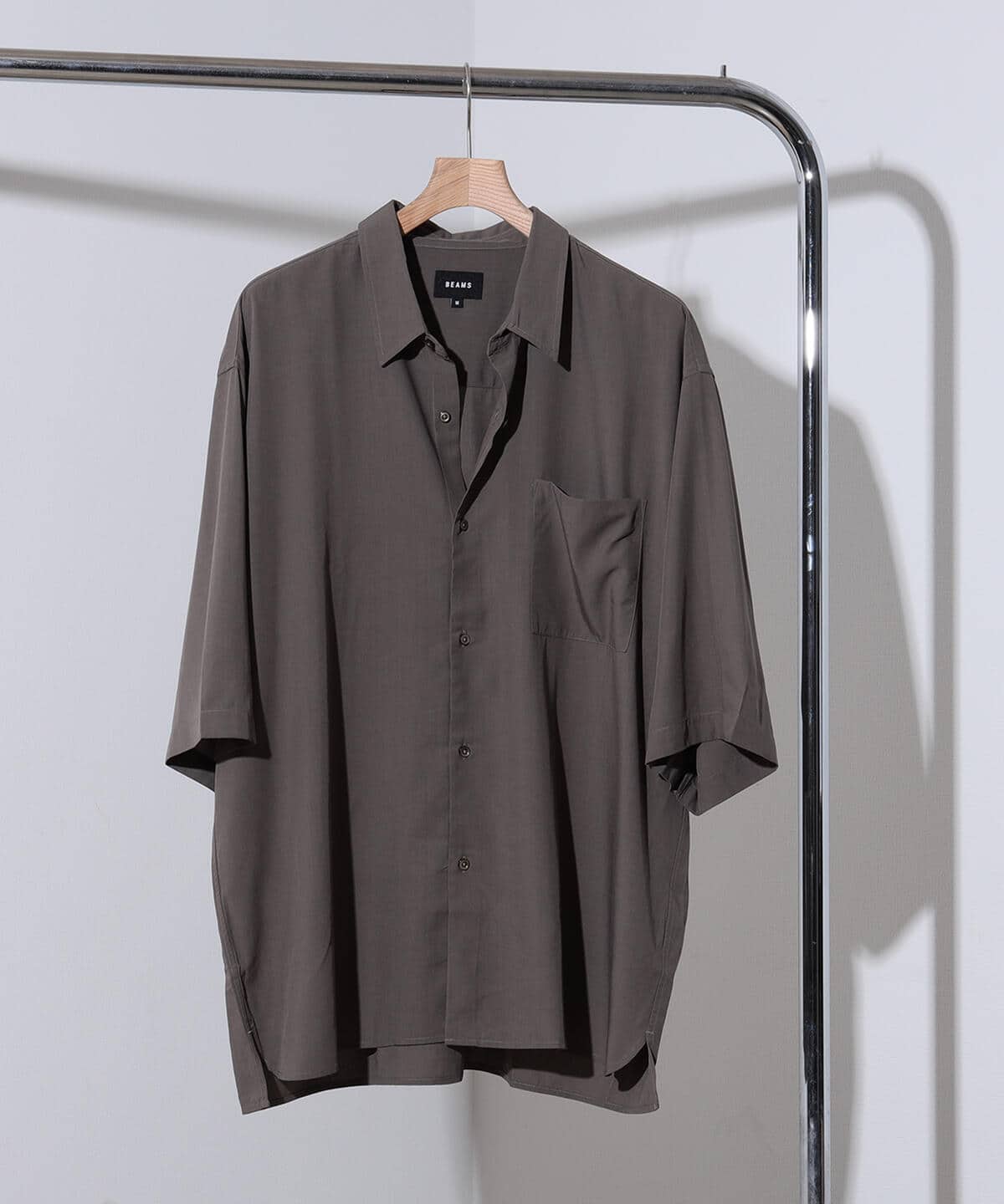 BEAMS [BEAMS] BEAMS / Solid Easy Half Sleeve Shirt (Shirt/Blouse