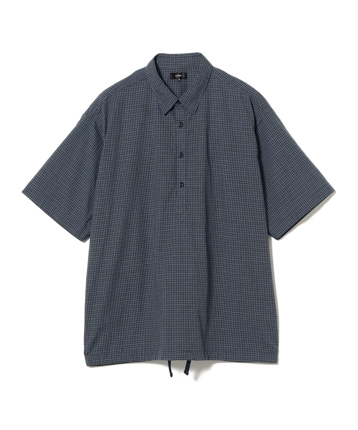 チェック イージー プルオーバー シャツ シャツ・ブラウス MEN NAVY XL チェック イージー プルオーバー シャツ シャツ・ブラウス MEN NAVY XL