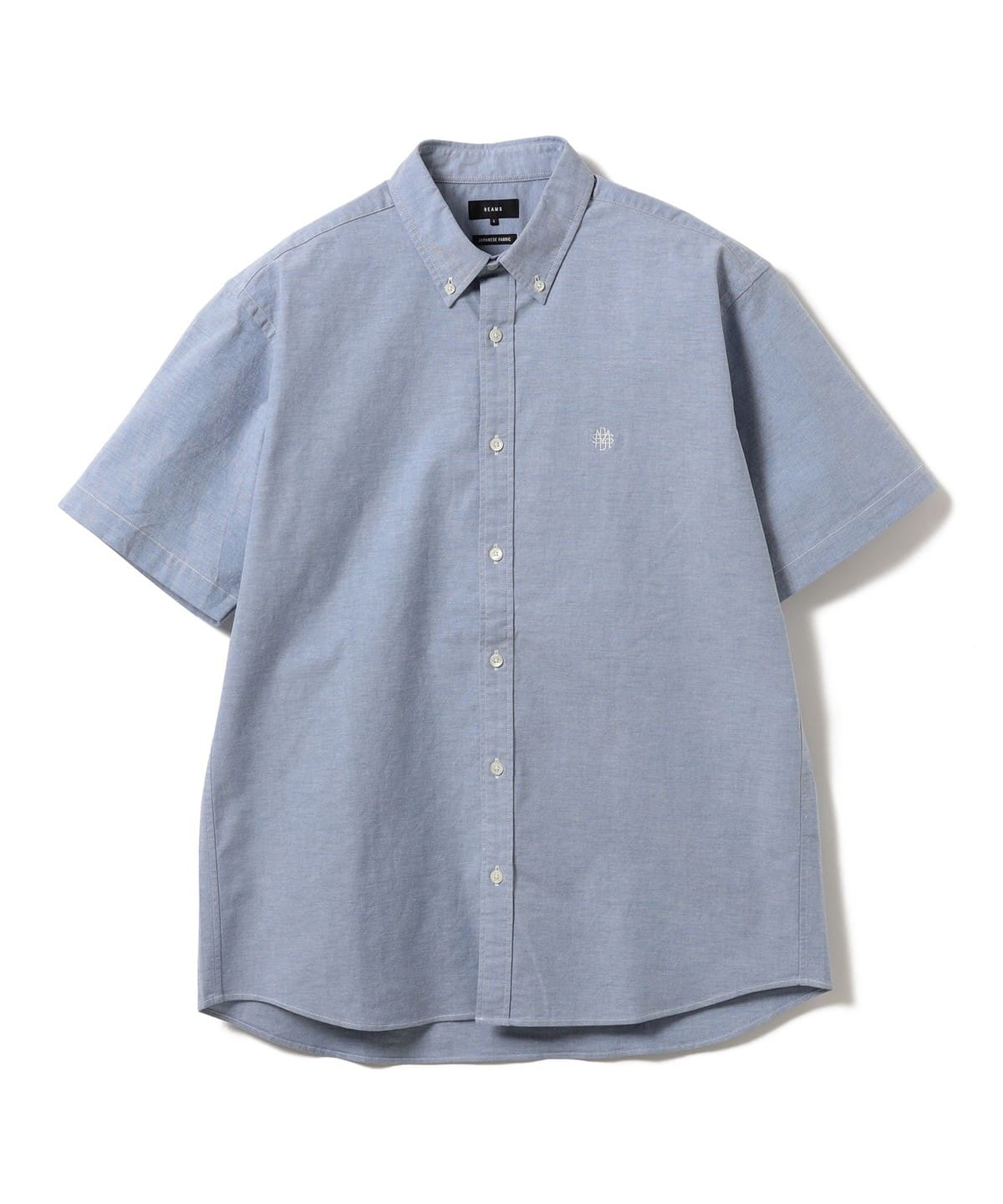 ストレッチ エンブレム ボタンダウンシャツ シャツ・ブラウス MEN SAX S ストレッチ エンブレム ボタンダウンシャツ シャツ・ブラウス MEN SAX S