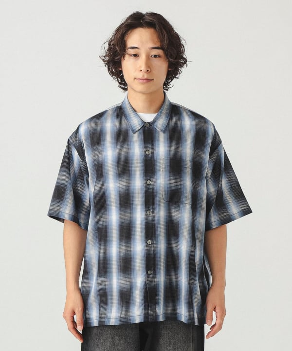 BEAMS（ビームス）オンブレ チェック ルーズ シャツ（シャツ・ブラウス