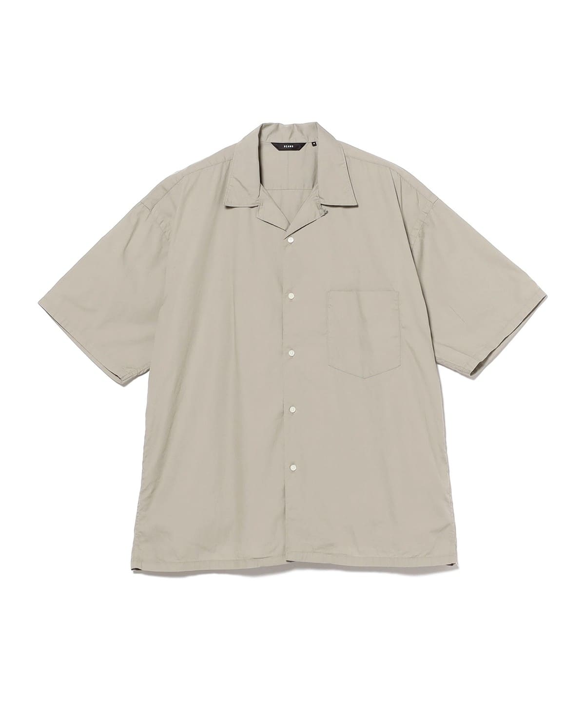ベーシック ルーズオープンカラーシャツ シャツ・ブラウス MEN BEIGE S ベーシック ルーズオープンカラーシャツ シャツ・ブラウス MEN BEIGE S