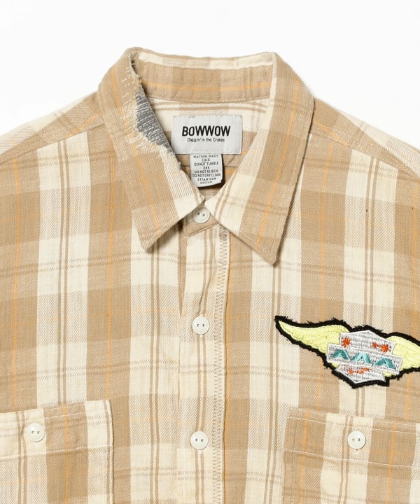 BEAMS（ビームス）BOW WOW / ELIMINATORS S/S FLANNEL SHIRT
