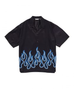ファイヤーパターン オープンカラーシャツ
