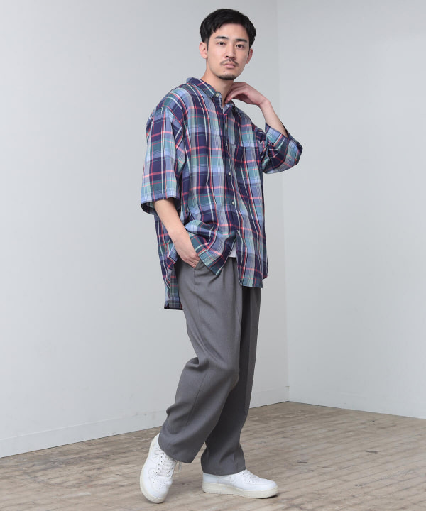 BEAMS（ビームス）チェック イージー ミニレギュラーカラー