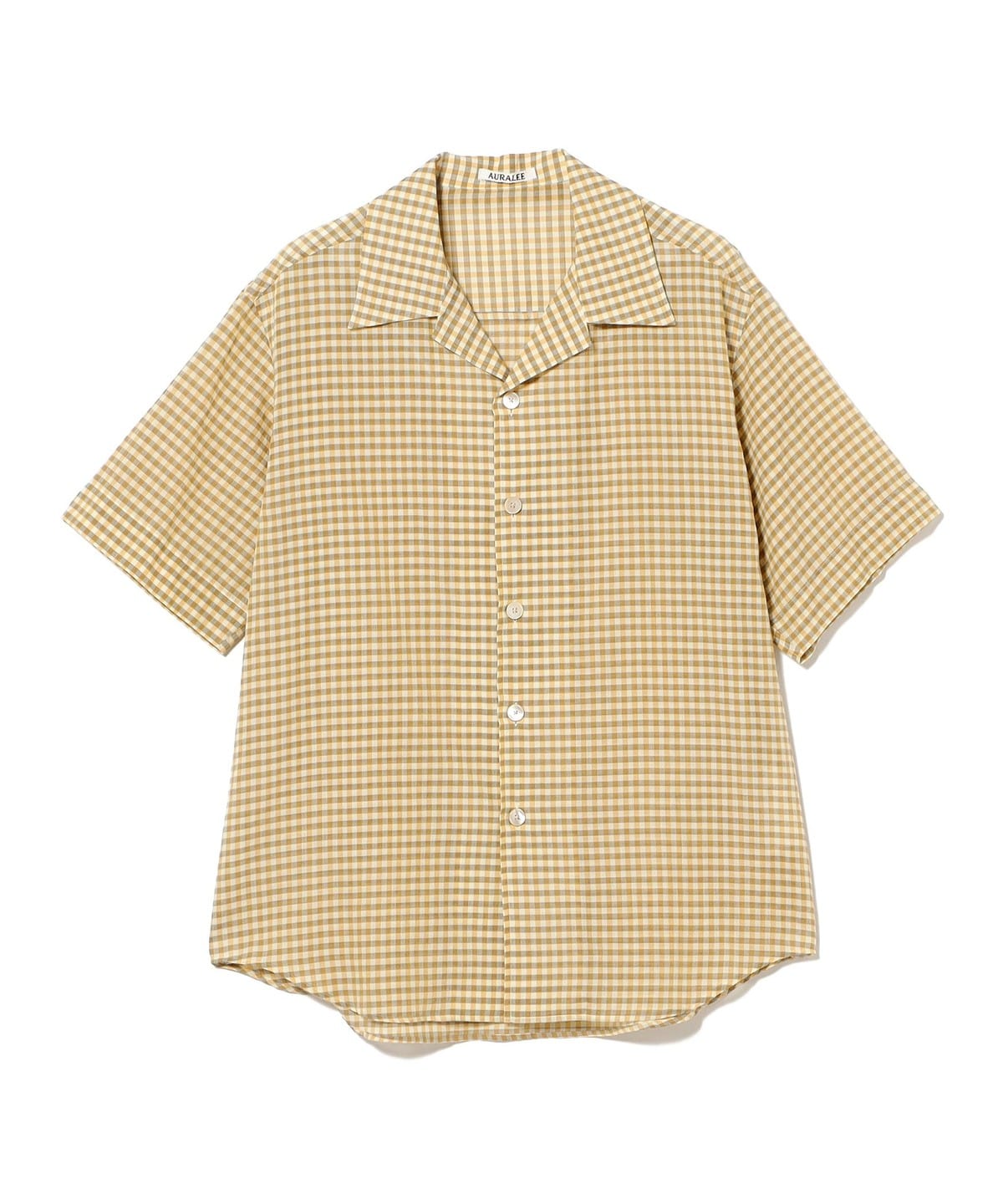 キ*ム様 AURALEE ベージュウールシャツ BEAMS（ビームス）AURALEE / AIRY LIGHT COTTON CHECK HALF SLEEVED