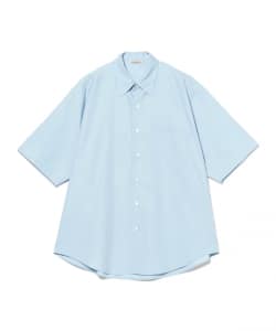 AURALEE / WASHED FINX TWILL BIG HALF SLEEVED SHIRT