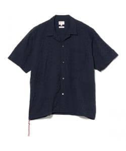 OPEN COLLAR EMBROIDERY SHIRT