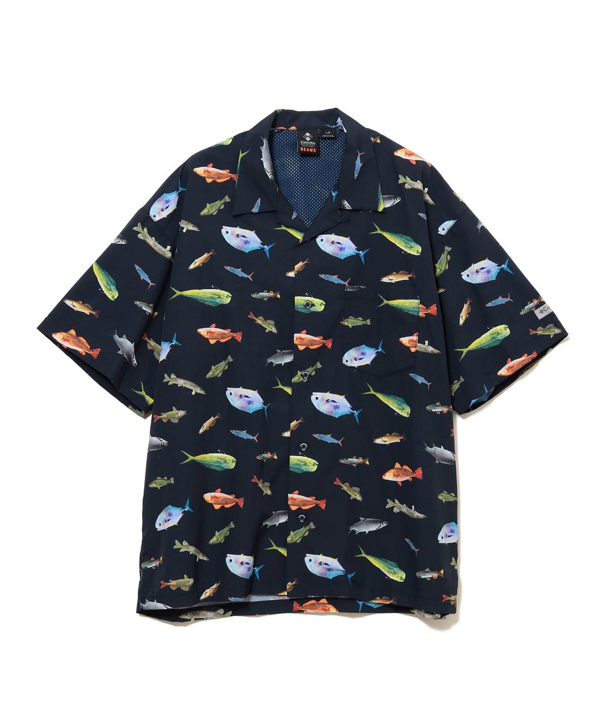 コロンビア×ビームス 別注 PFG ルアー柄 シャツ Mサイズ BEAMS（ビームス）【別注】Columbia / PFG 総柄シャツ（シャツ