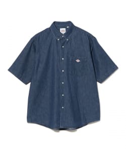 DANTON / ドットボタンダウン ダンガリー ショートスリーブシャツ