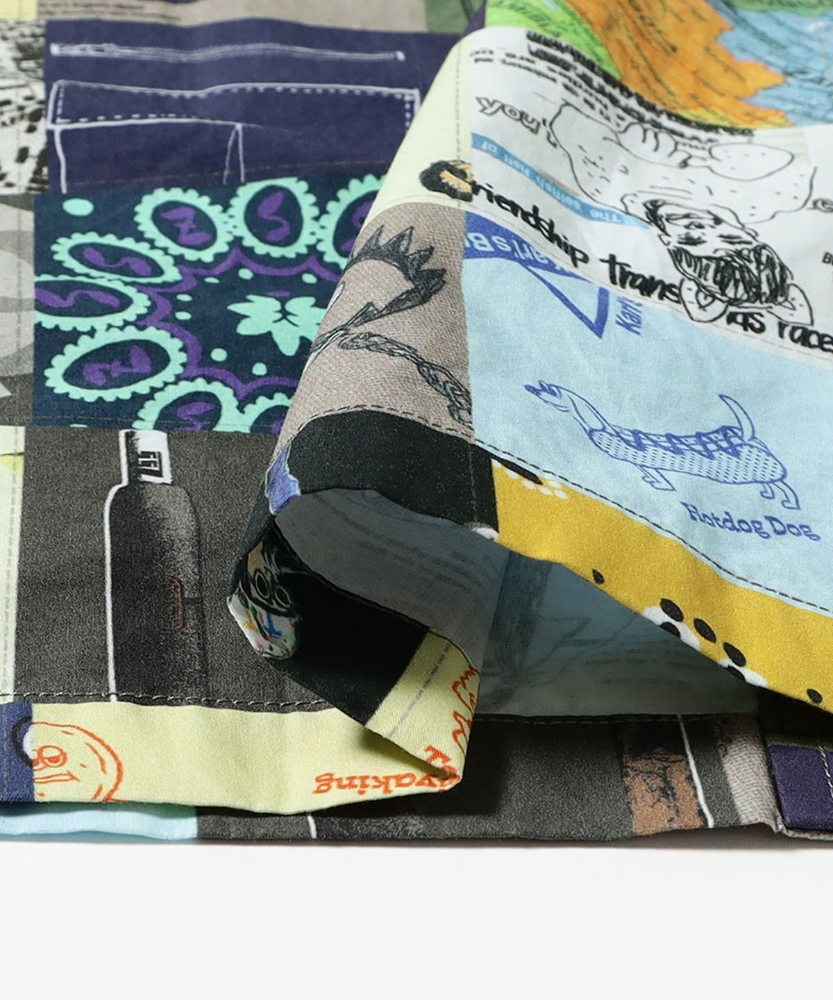 BEAMS（ビームス）SSZ / PATCHWORK OPEN COLLER SHIRT（シャツ