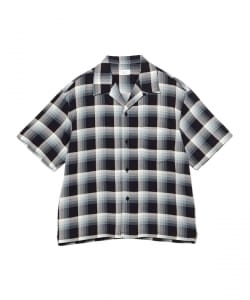 UNUSED / Short Sleeve Rayon Check Shirt