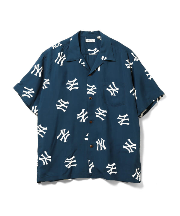 BEAMS（ビームス）SUN SURF × BEAMS / 別注 MLB ロゴ アロハ シャツ