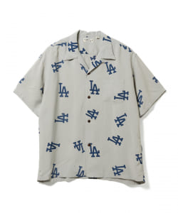 ▲SUN SURF × BEAMS / 別注 MLB ロゴ アロハ シャツ