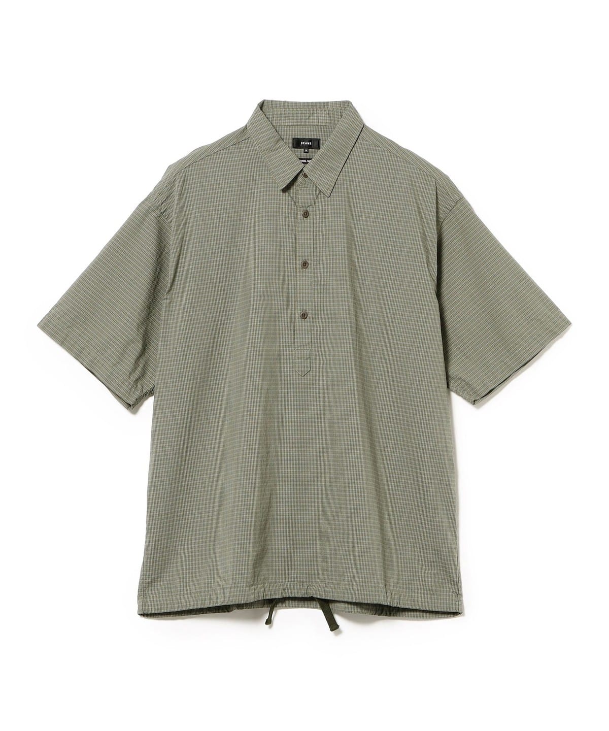 BEAMS（ビームス）チェック プルオーバー シャツ【ワイドフィット