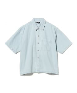 ショート デニム シャツ【ワイドショートフィット】