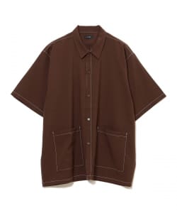 ダブル ポケット ステッチ シャツ 【ワイドフィット】
