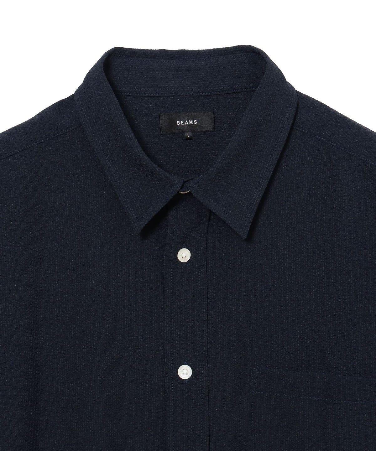 Beams Sszビームス　シアサッカーサイズS BEAMS（ビームス）シアサッカー シャツ（吸水速乾）（シャツ・ブラウス