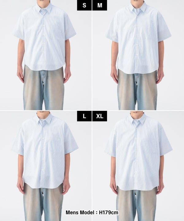 【8/6再値下げ】ブロードストライプ シャツ【リラックスフィット】 Mens Model