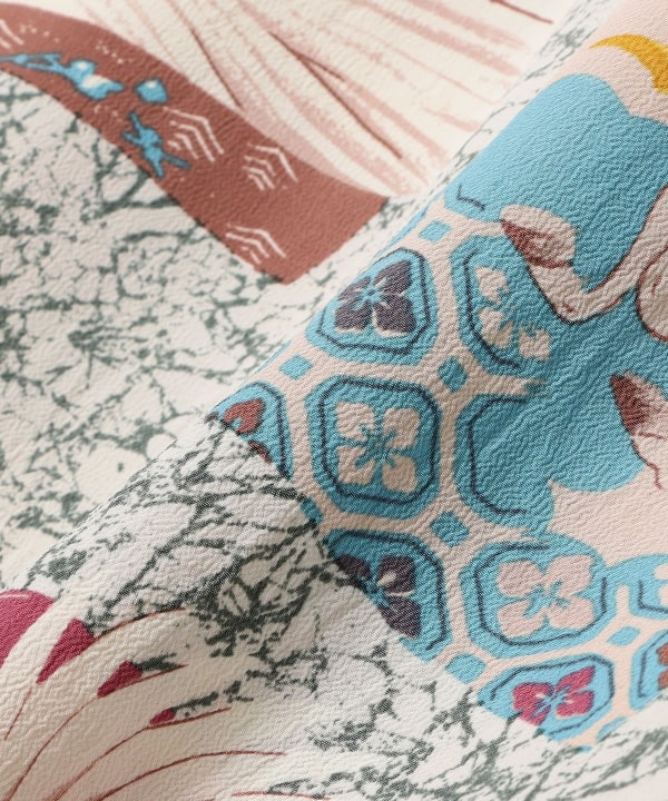 SUN SURF / RAYON HAWAIIAN SHIRT “JAPANESE QUAINT DESIGN”