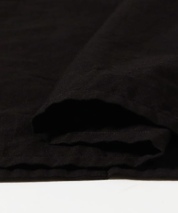 COMOLI / KHADI コットン 半袖オープンカラーシャツ