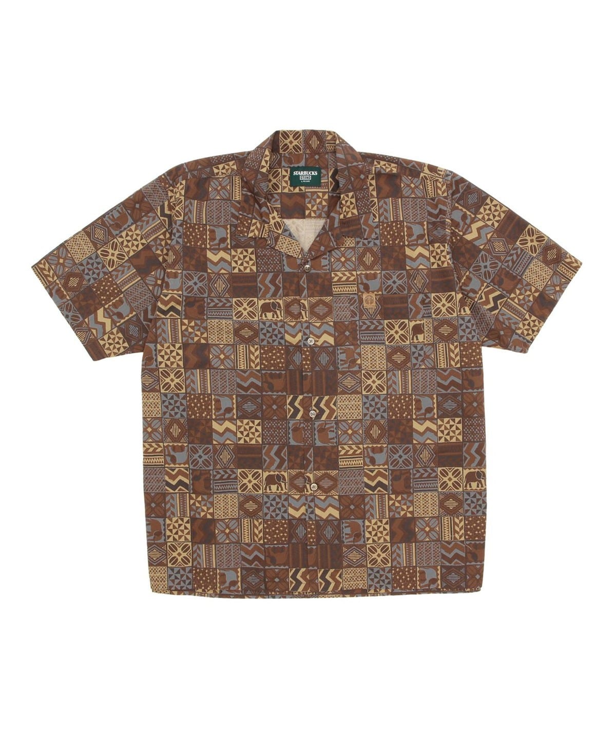 【※24時まで】STARBUCKS BEAMS /プリントショートスリーブシャツ BEAMS（ビームス）【ショップ限定商品】STARBUCKS STAND by BEAMS / 総