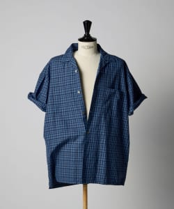 【ショップ限定商品】the A / Indigo Check Open Coller Shirt