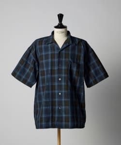 【ショップ限定商品】the A / Indigo Check Open Coller Shirt