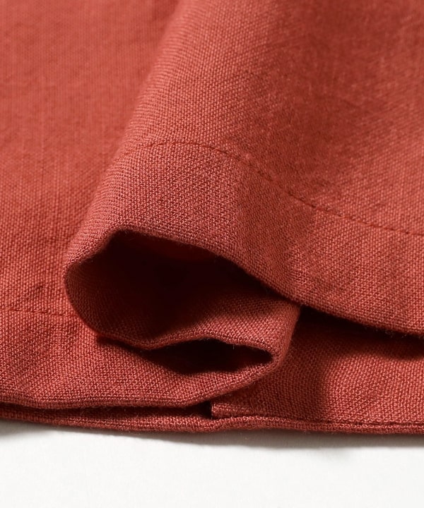 STAR OF HOLLYWOOD / “缩头” 麻布人造丝短袖开襟衬衫