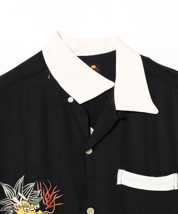 Tailor Toyo / SUKA SHIRT “DRAGON” - Featuring contrasting collar and sleeve panels.