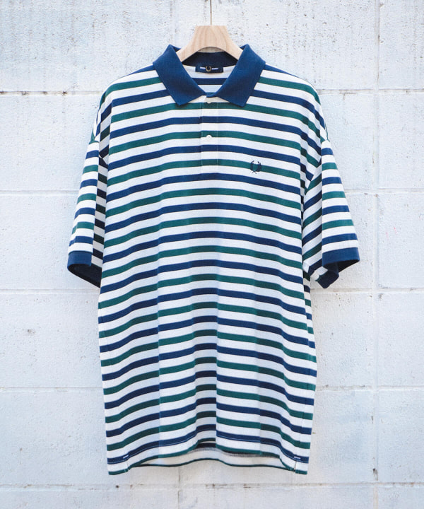 BEAMS FRED PERRY × BEAMS / 別注男裝寬鬆橫條紋POLO衫（襯衫・罩衫