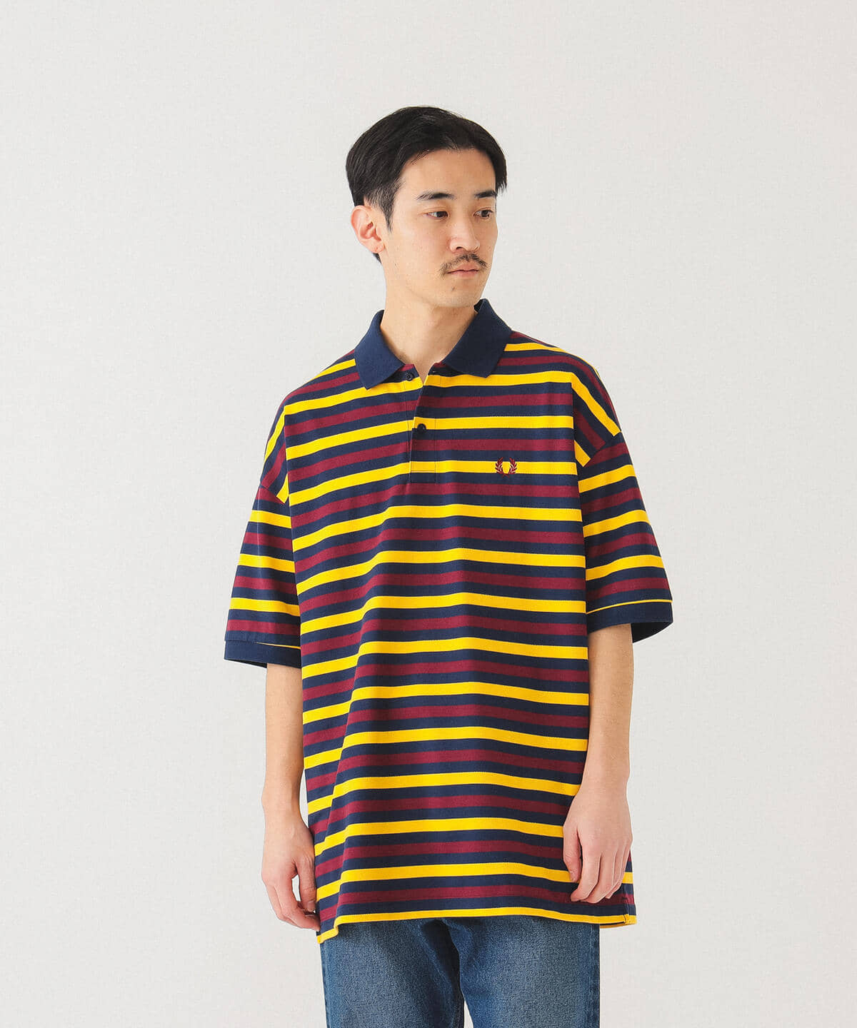 [Outlet] FRED PERRY × BEAMS / Special order oversize striped 