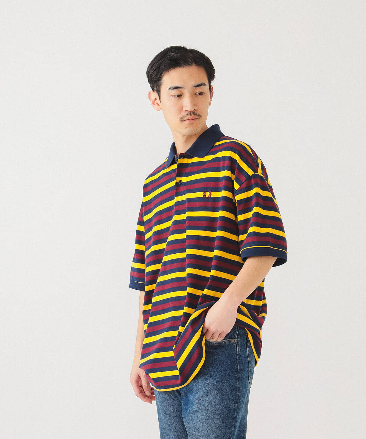 BEAMS [BEAMS] FRED PERRY × BEAMS / Special order oversized striped 