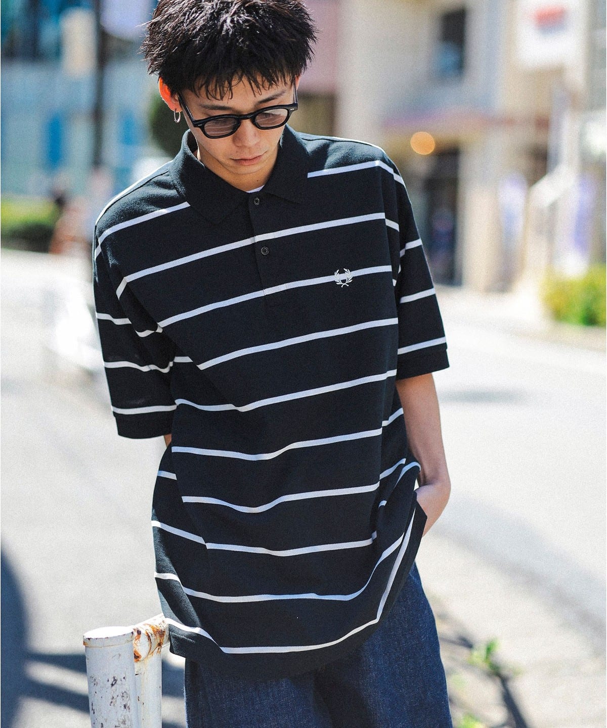 BEAMS BEAMS FRED PERRY × BEAMS / Special order striped polo shirt