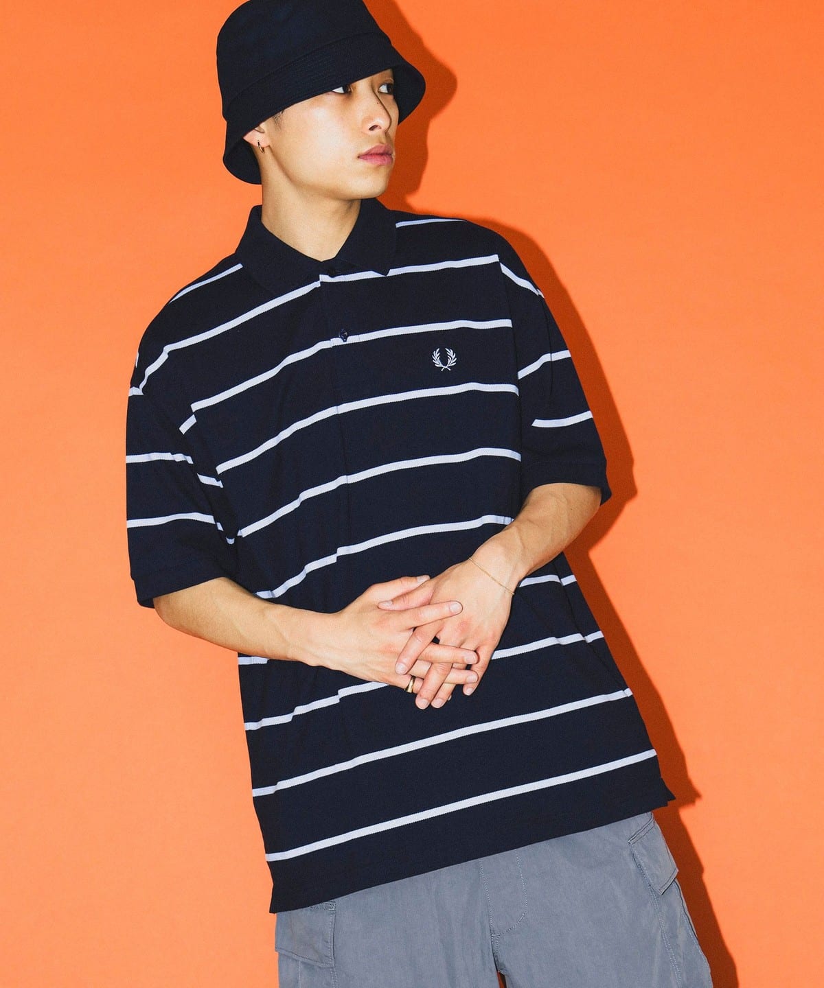 FRED PERRY × BEAMS / Special order striped polo shirt